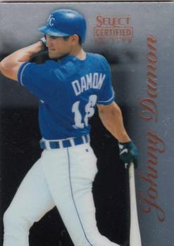 1996 Select Certified #27 Johnny Damon Front