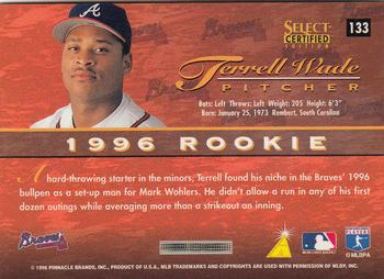 1996 Select Certified #133 Terrell Wade Back