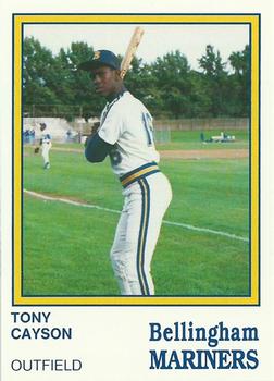 1987 Bellingham Mariners #20 Tony Cayson Front