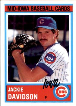 1987 Iowa Cubs #3 Jackie Davidson Front