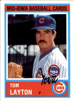 1987 Iowa Cubs #8 Tom Layton Front