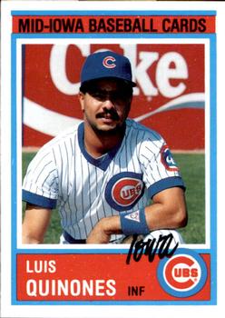 1987 Iowa Cubs #20 Luis Quinones Front