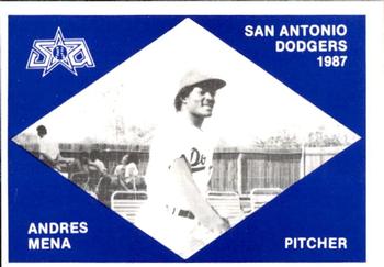 1987 San Antonio Dodgers #2 Andres Mena Front