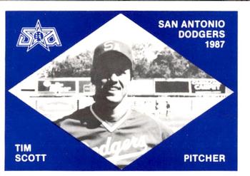 1987 San Antonio Dodgers #4 Tim Scott Front