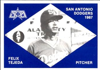 1987 San Antonio Dodgers #15 Felix Tejeda Front