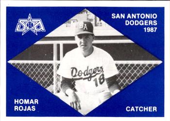 1987 San Antonio Dodgers #21 Homar Rojas Front
