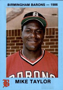 1986 Birmingham Barons #13 Mike Taylor Front