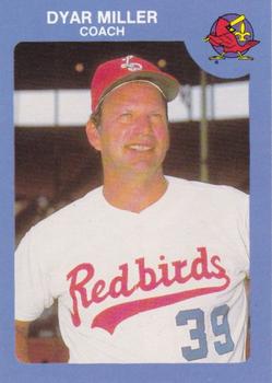 1986 Louisville Redbirds #2 Dyar Miller Front