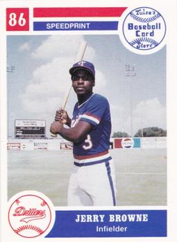 1986 Tulsa Drillers #9a Jerry Browne Front