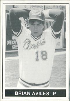 1985 WESC Greenville Braves #NNO Brian Aviles Front