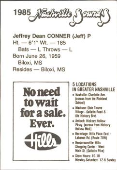 1985 Hills Nashville Sounds #NNO Jeff Conner Back