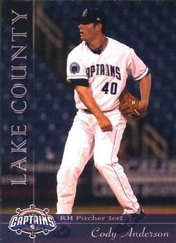 2012 Grandstand Lake County Captains #1 Cody Anderson Front