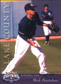 2012 Grandstand Lake County Captains #3 Nick Bartolone Front
