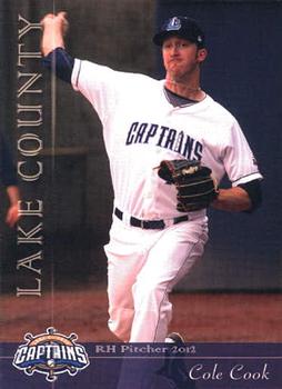 2012 Grandstand Lake County Captains #7 Cole Cook Front