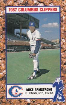 1987 Columbus Clippers Police #1 Mike Armstrong Front