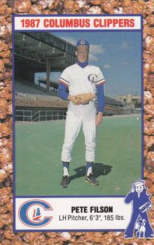 1987 Columbus Clippers Police #9 Pete Filson Front