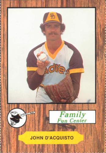 1979 Family Fun Center Dean's Photo San Diego Padres #2 John D'Acquisto Front