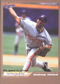 2001 Palm Beach Post Montreal Expos #19 Anthony Telford Front