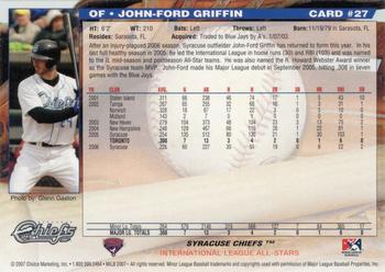 2007 Choice International League All-Stars #27 John-Ford Griffin Back