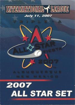 2007 Choice International League All-Stars #01 2007 International League All-Stars Cover Card Front