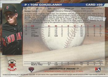 2006 Choice International League All-Stars #9 Tom Gorzelanny Back