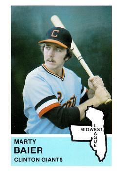 1982 Fritsch Clinton Giants #15 Marty Baier Front