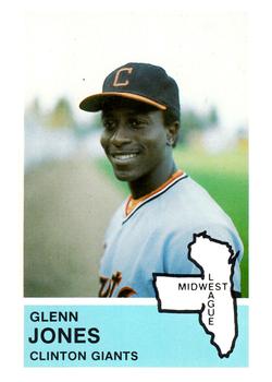1982 Fritsch Clinton Giants #21 Glenn Jones Front