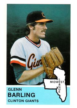 1982 Fritsch Clinton Giants #6 Glenn Barling Front