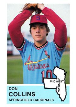 1982 Fritsch Springfield Cardinals #18 Don Collins Front