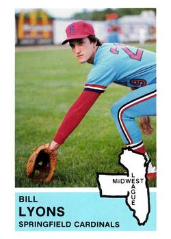 1982 Fritsch Springfield Cardinals #4 Bill Lyons Front