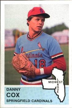 1982 Fritsch Springfield Cardinals #12 Danny Cox Front