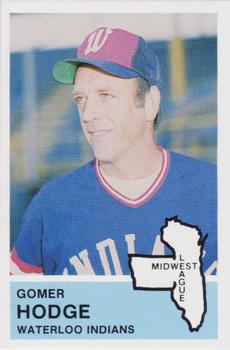 1982 Fritsch Waterloo Indians #2B Gomer Hodge Front
