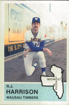 1982 Fritsch Wausau Timbers #17 R.J. Harrison Front