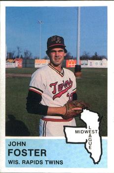 1982 Fritsch Wisconsin Rapids Twins #19 John W. Foster Front