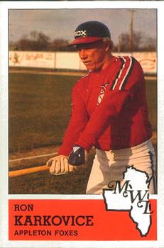 1983 Fritsch Appleton Foxes #22 Ron Karkovice Front