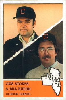 1983 Fritsch Clinton Giants #1 Gus Stokes / Bill Kuehn Front