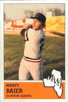 1983 Fritsch Clinton Giants #7 Marty Baier Front