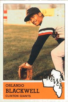 1983 Fritsch Clinton Giants #11 Orlando Blackwell Front