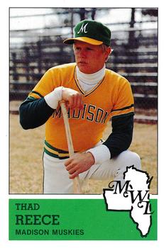 1983 Fritsch Madison Muskies #9 Thad Reece Front