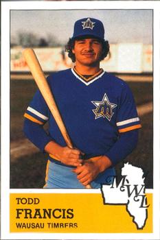 1983 Fritsch Wausau Timbers #14 Todd Francis Front