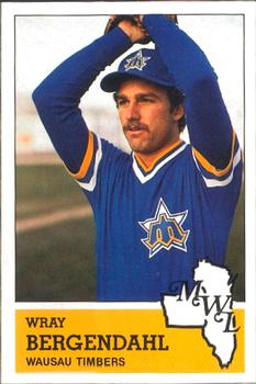 1983 Fritsch Wausau Timbers #28 Wray Bergendahl Front