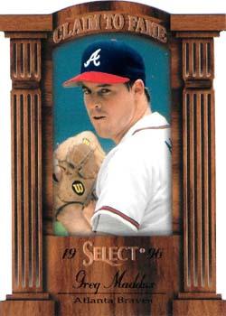 1996 Select - Claim to Fame #2 Greg Maddux Front