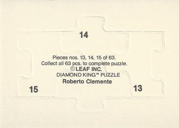 1987 Donruss - Roberto Clemente Puzzle #13-15 Roberto Clemente Back