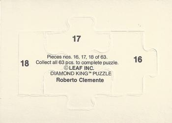1987 Donruss - Roberto Clemente Puzzle #16-18 Roberto Clemente Back