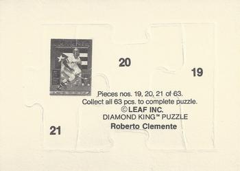1987 Donruss - Roberto Clemente Puzzle #19-21 Roberto Clemente Back