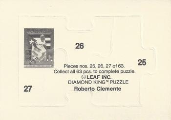 1987 Donruss - Roberto Clemente Puzzle #25-27 Roberto Clemente Back