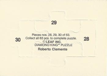 1987 Donruss - Roberto Clemente Puzzle #28-30 Roberto Clemente Back