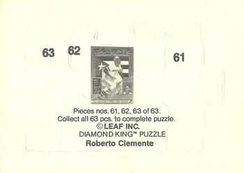 1987 Donruss - Roberto Clemente Puzzle #61-63 Roberto Clemente Back