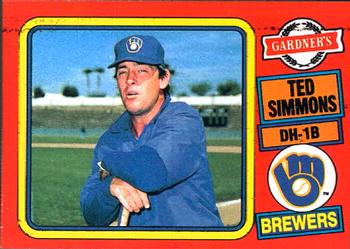 1985 Topps Gardner's Bakery Milwaukee Brewers #19 Ted Simmons Front