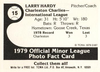 1979 TCMA Charleston Charlies #15 Larry Hardy Back